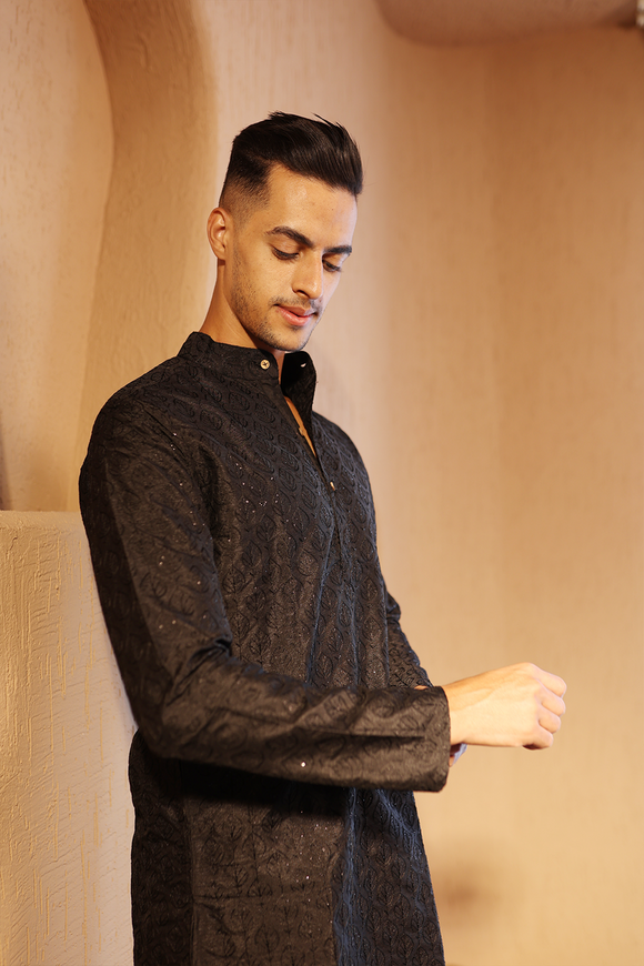 Stylish Black Kurta for Men